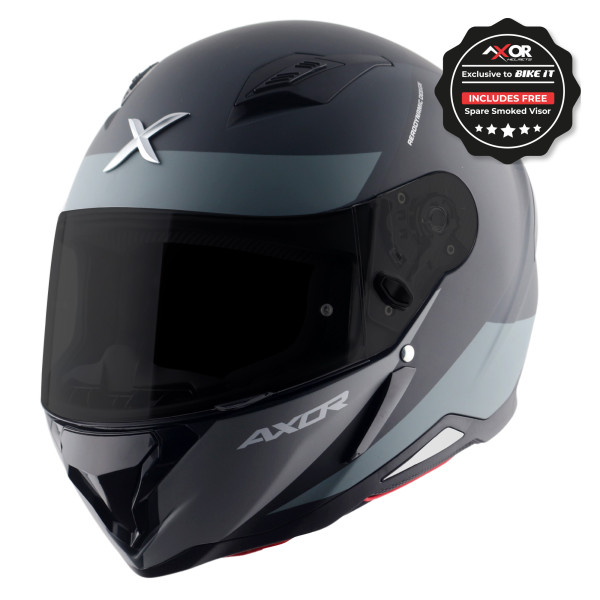 Axor Axor helmet sh890 full face - hunter turbo matt black grey - large